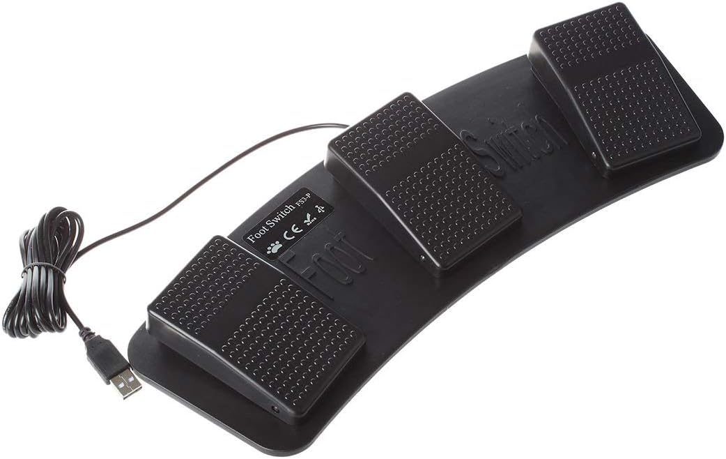 <b>Foot Switch</b><br>iKKEGOL USB Triple Foot Pedal<hr>